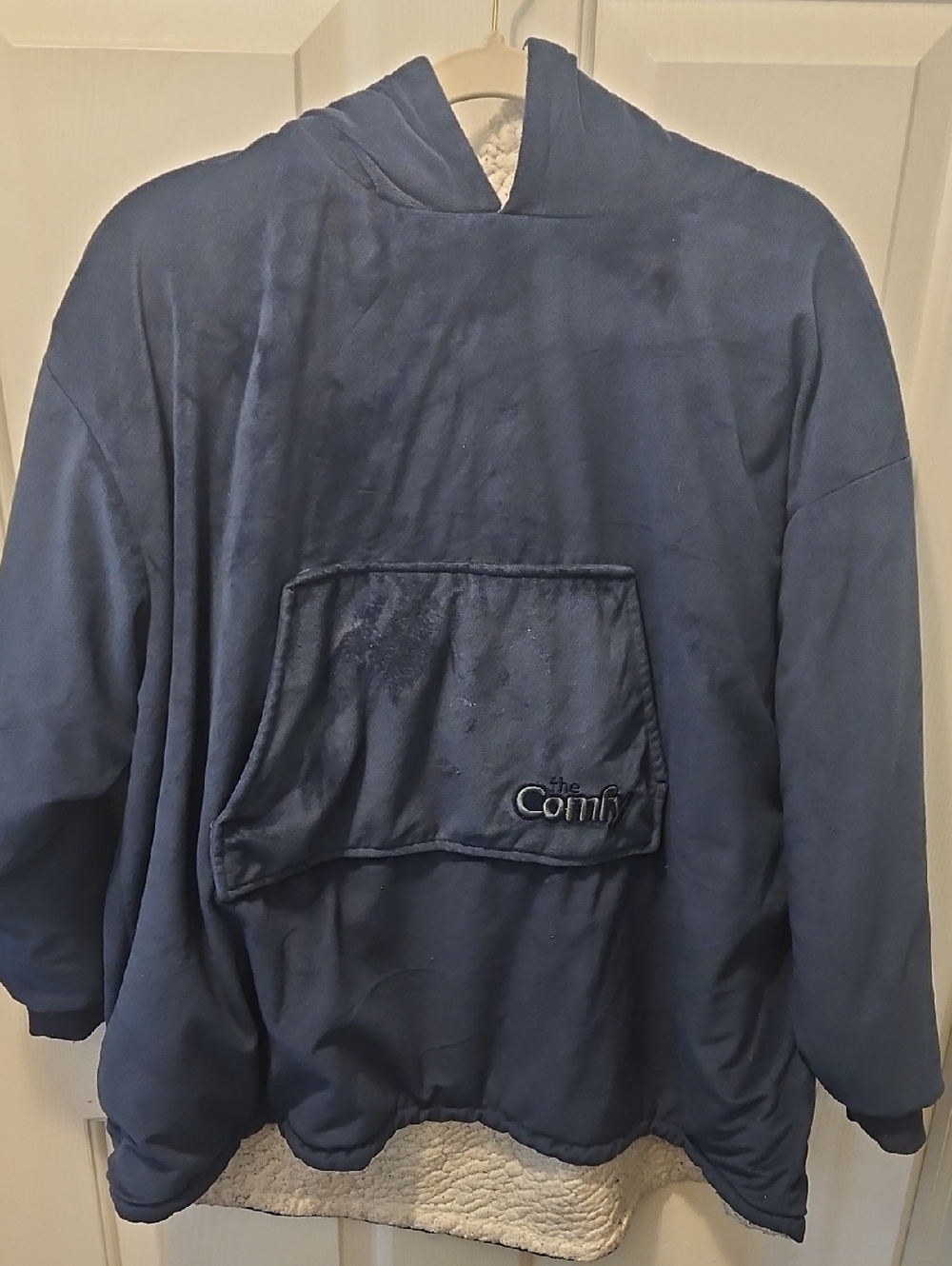 The Comfy Navy Blue Kids Hoodie Blanket Sweatshirt